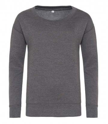 AWDis Girlie Fashion Sweater houtskool grijs