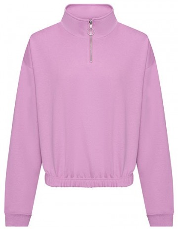 JH037 AWDis dames Cropper sweat met 1/4 Zip lavender