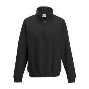 JH046 Sophomore 1/4 Zip sweater Heather houtkool grijs