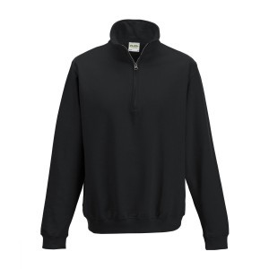 JH046 Sophomore 1/4 Zip sweater Jet zwart