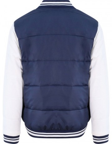 JH049 AWDis Varisity gewatteerd jack nieuwfransmarineblauw wit rug