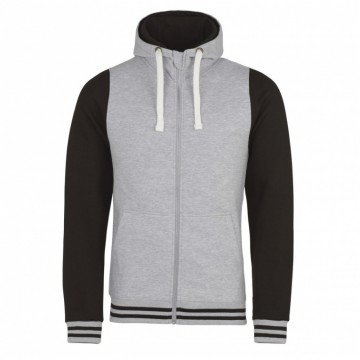 AWDis Urban Varsity Zoodie heather grey jet black