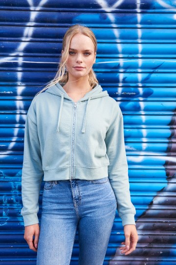 JH065 AWDis dames Fashion Cropped zoodie