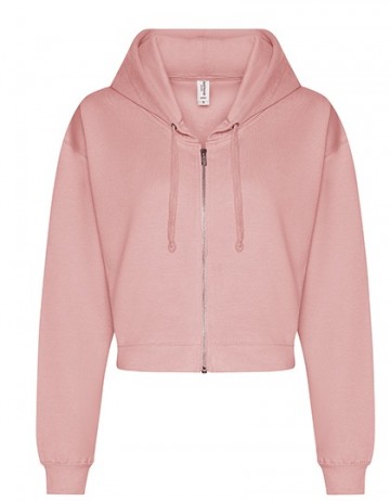 JH065 AWDis dames Fashion Cropped zoodie dusty pink