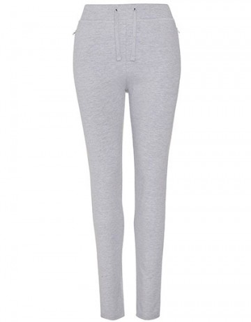 JH077 AWDis dames Tapered Track Pant heather grey