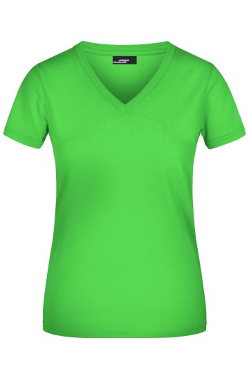 JN Ladies T-Shirt met V-hals JN004 limoengroen