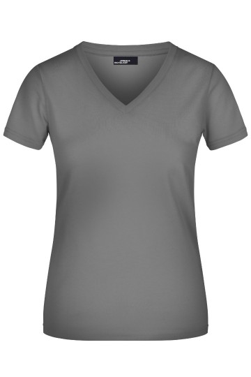 JN Ladies T-Shirt met V-hals JN004 middengrijs