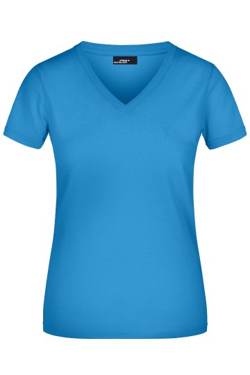 JN Ladies T-Shirt met V-hals JN004 turkoois