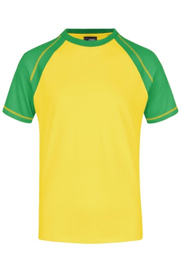 JN Men's Raglan-T JN010 geel kikkergroen