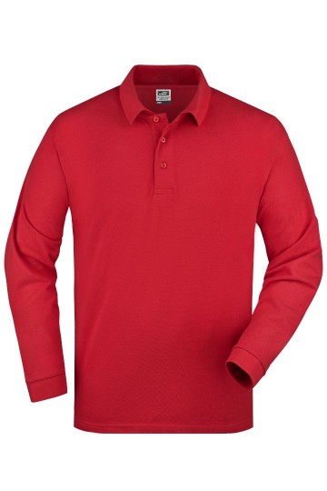 JN Men's Heavy Piqué Polo met LM JN022 rood