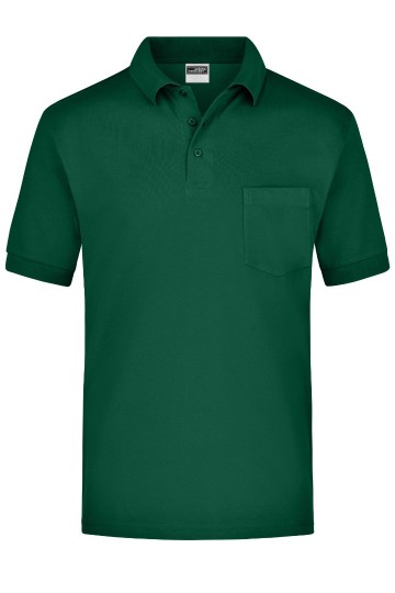 JN Piqué Pocket Polo JN026 donkergroen