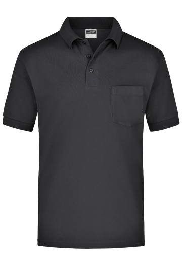 JN Piqué Pocket Polo JN026 zwart