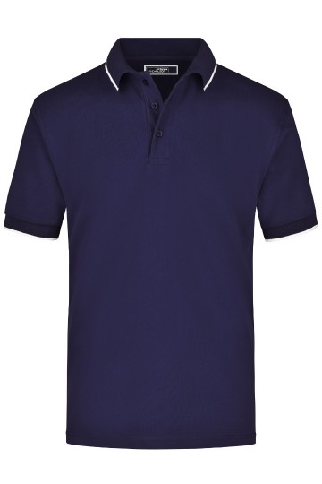 JN Men's Tipping Polo JN034 aubergine wit