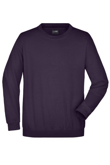 JN Unisex Heavy Round Sweat JN040 aubergine