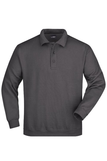 JN041 Polo Sweat Heavy carbon