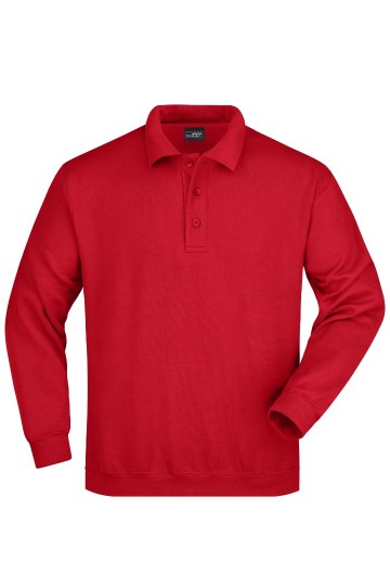 JN041 Polo Sweat Heavy rood