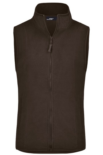 JN Ladies Micro Fleece Vest JN045 bruin
