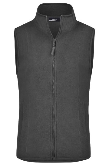 JN Ladies Micro Fleece Vest JN045 donkergrijs