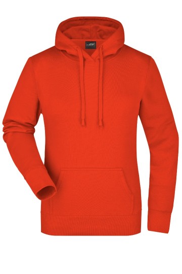 JN Ladies Hooded Sweat JN051 grenadinerood