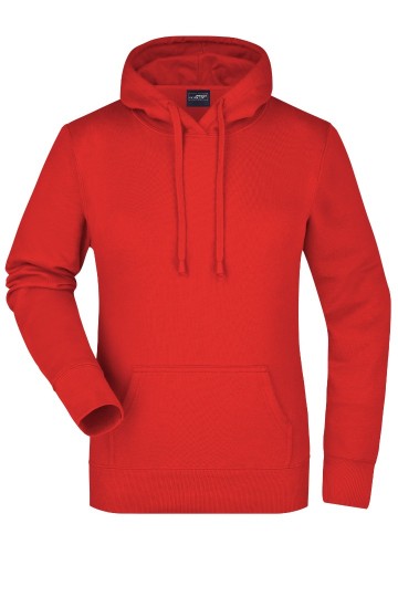 JN Ladies Hooded Sweat JN051 tomatenrood