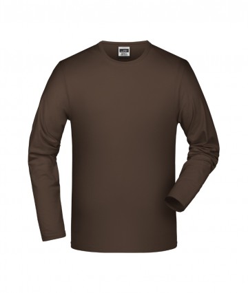 JN Men's Elastic T-Shirt met LM JN056 bruin