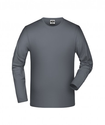 JN Men's Elastic T-Shirt met LM JN056 middengrijs