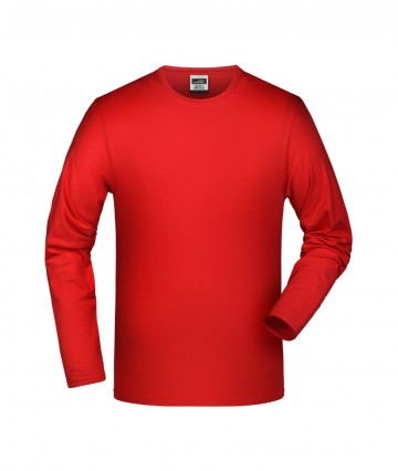 JN Men's Elastic T-Shirt met LM JN056 rood