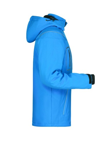 JN Men's Winter softshell jack JN1000 waterblauw zij