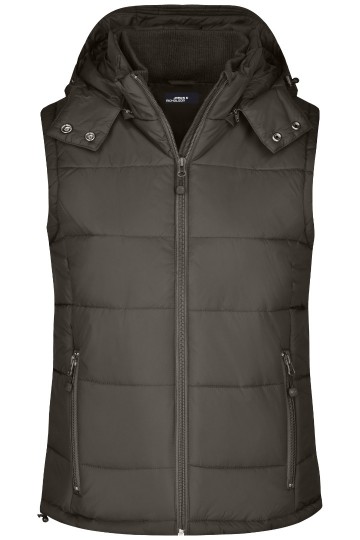 JN Ladies Padded bodywarmer JN1005 modderbruin