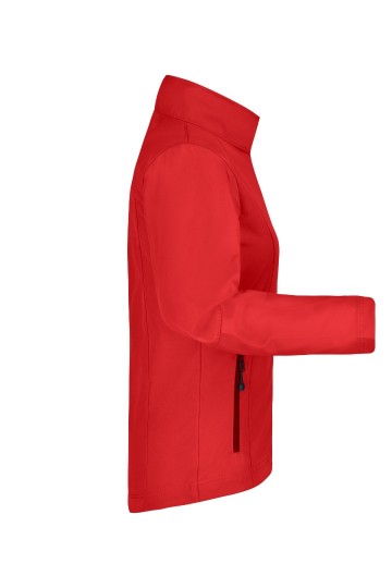 JN Ladies Softshell jack JN1021 rood zij