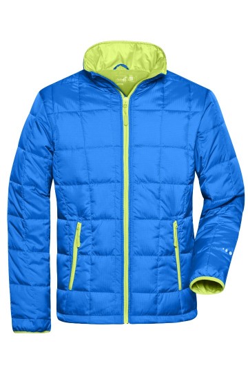 JN Men's Padded Lightweight jack JN1035 waterblauw limoengeel