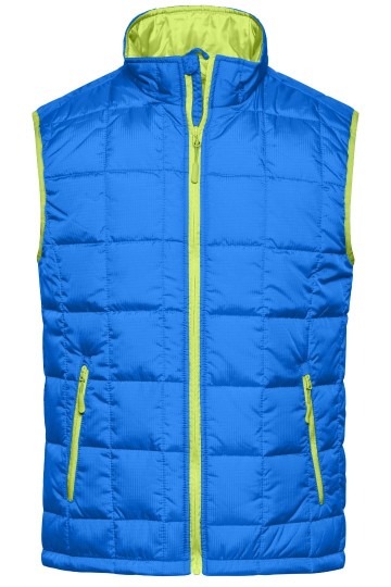 JN Men's Padded Lightweight bodywarmer JN1037 waterblauw limoengroen