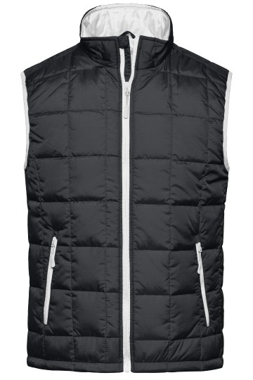 JN Men's Padded Lightweight bodywarmer JN1037 zwart zilver