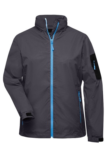 JN Ladies Wind jack JN1040 carbon waterblauw