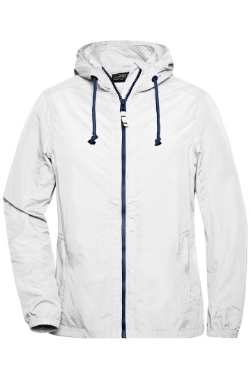 JN Ladies Sailing jack JN1073 wit marineblauw