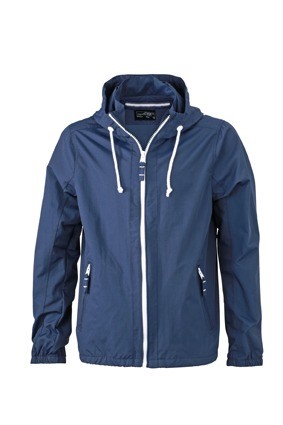 JN Men's Sailing jack JN1074 marineblauw wit