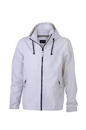 JN Men's Sailing jack JN1074 wit marineblauw