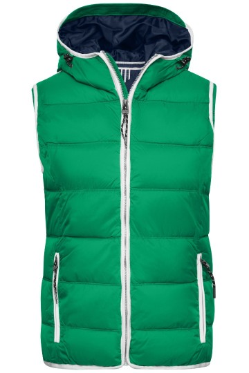 JN Ladies Maritime vest JN1075 iersgroen wit