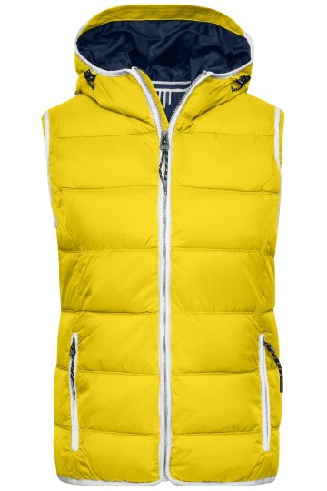 JN Ladies Maritime vest JN1075 zonnegeel wit