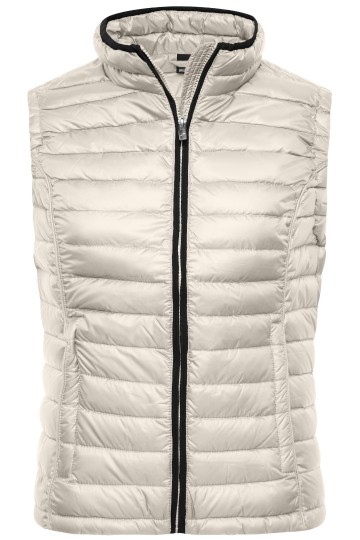 JN Ladies Quilted dons bodywarmer JN1079 gebrokenwit zwart