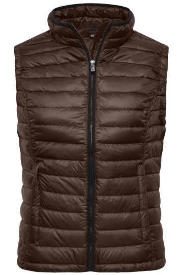 JN Ladies Quilted dons bodywarmer JN1079 koffiebruin zwart