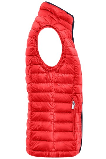 JN Ladies Quilted dons bodywarmer JN1079 rood zwart zij