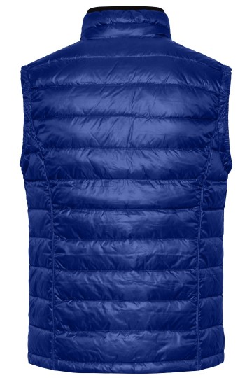 JN Men's Quilted dons bodywarmer JN1080 inktblauw zwart rug