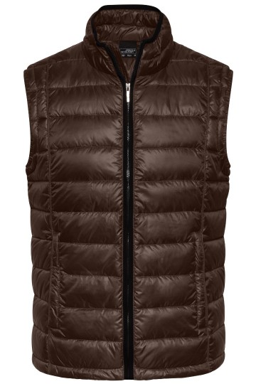 JN Men's Quilted dons bodywarmer JN1080 koffiebruin zwart