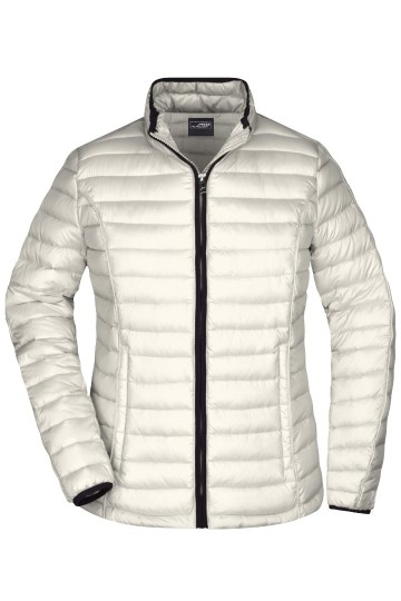 JN Ladies Quilted dons jack JN1081 gebrokenwit zwart