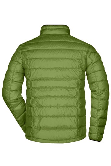 JN Men's Quilted dons jack JN1082 junglegroen zwart achter