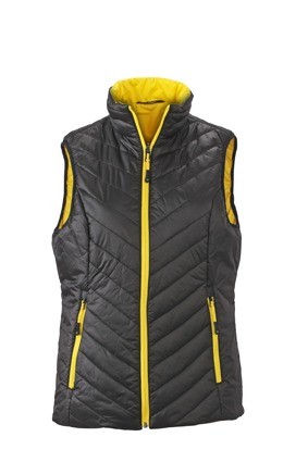 JN Ladies Lightweight bodywarmer JN1089 zwart geel