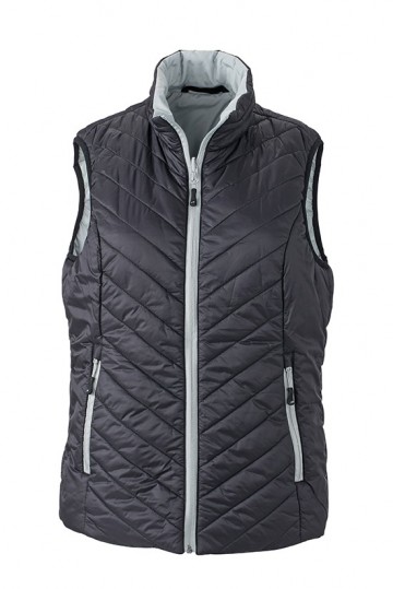 JN Ladies Lightweight bodywarmer JN1089 zwart zilver