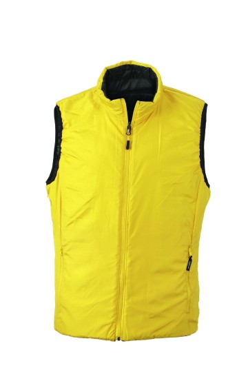 JN Men's Lightweight bodywarmer JN1090 zwart geel binnen
