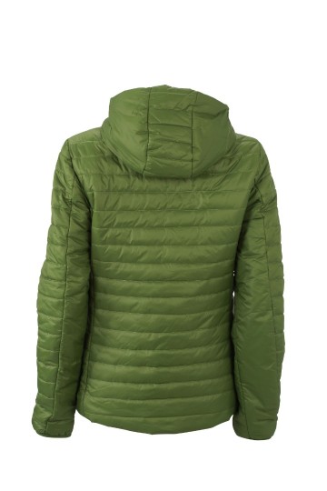 JN Ladies Lightweight jack JN1091 junglegroen chemischgeel rug